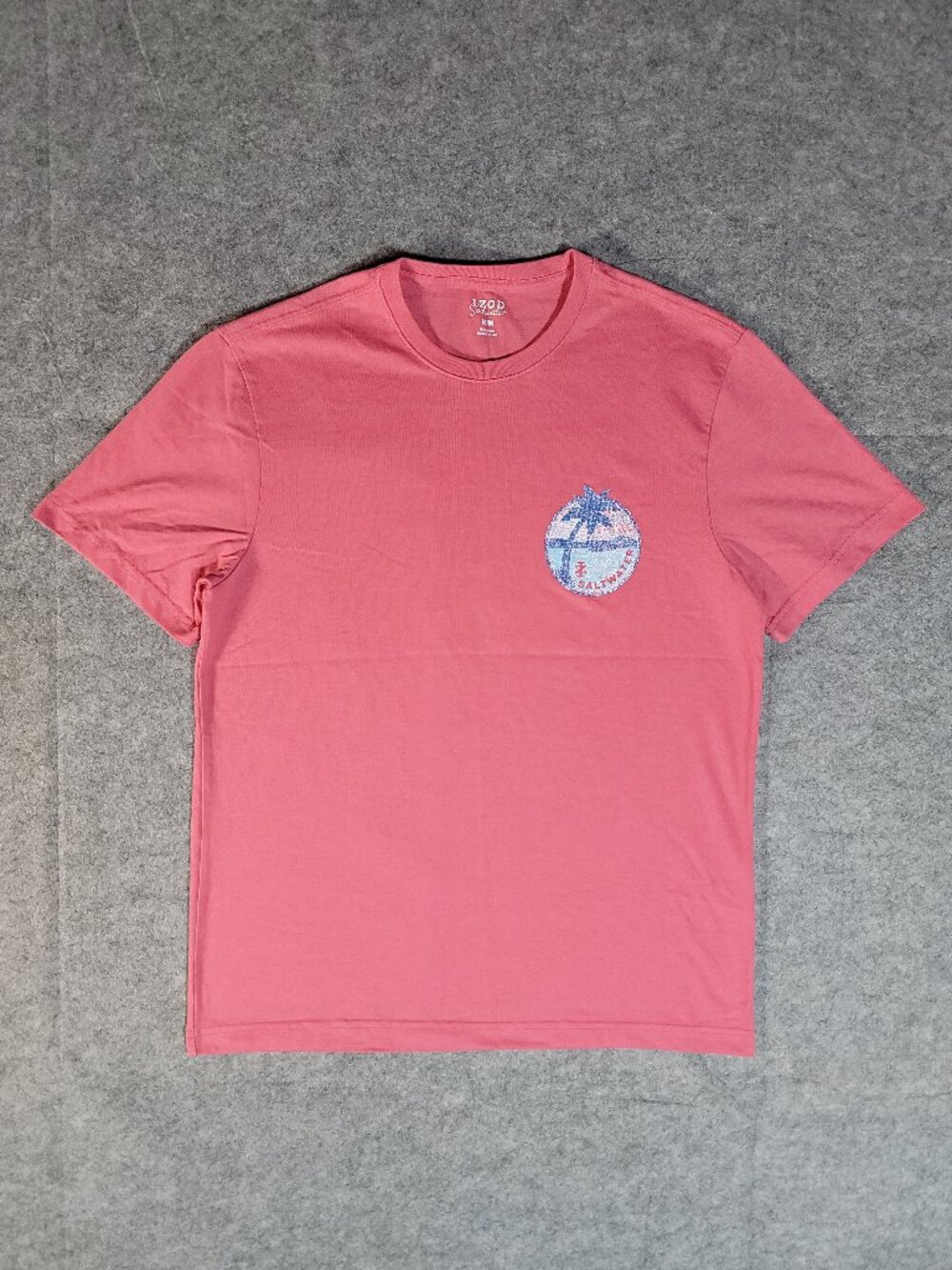IZOD Saltwater Men's Coral Pink Easy Times Graphic T-Shirt Men's Mediums